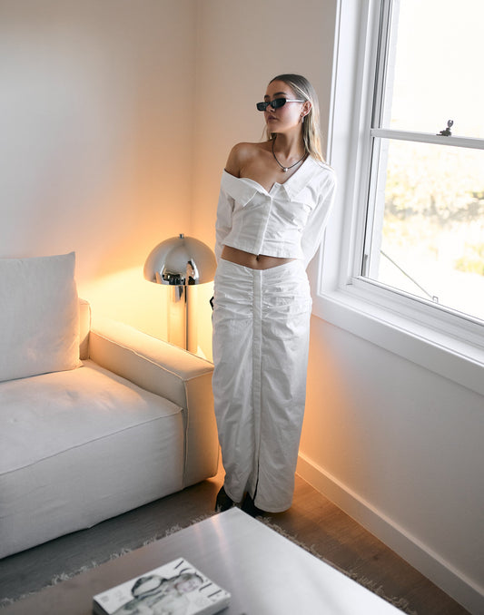 Arion Maxi Skirt (White)