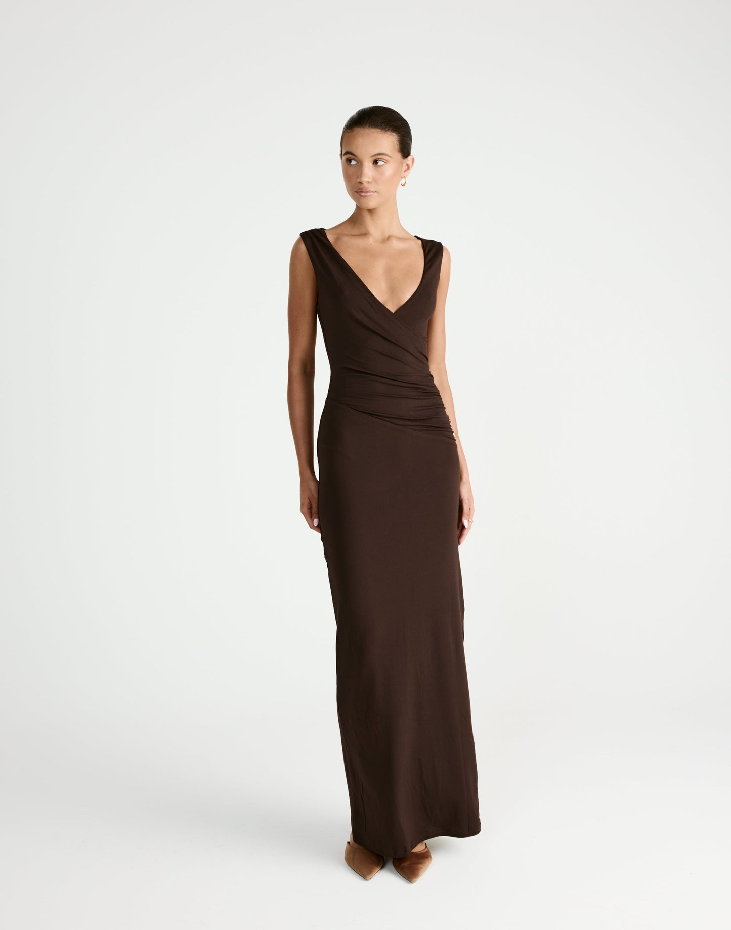 Cory Maxi Dress (Chocolate)