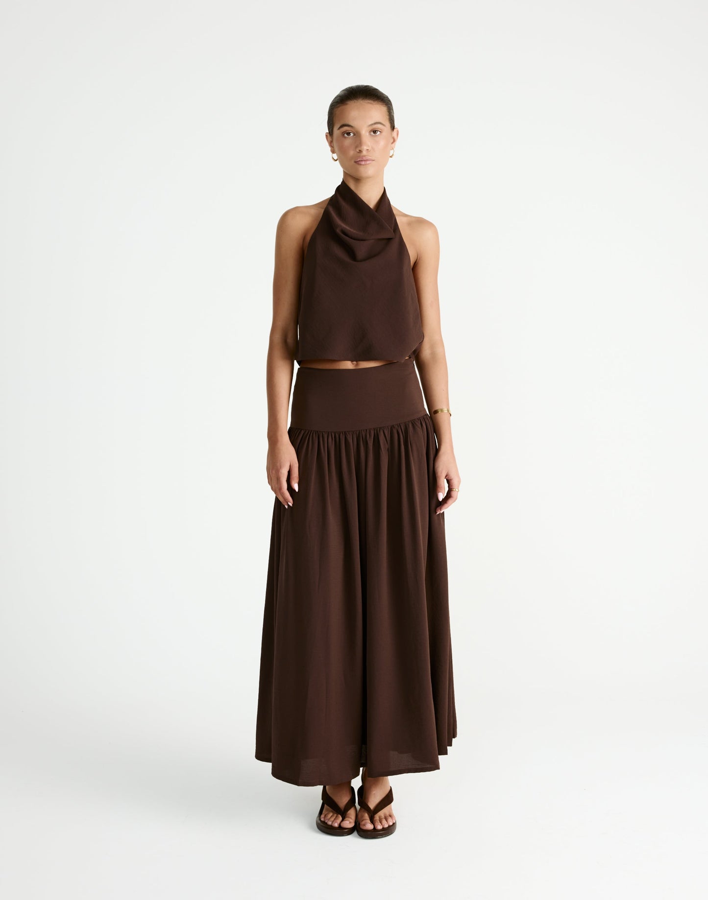 Flynn Maxi Skirt (Chocolate)
