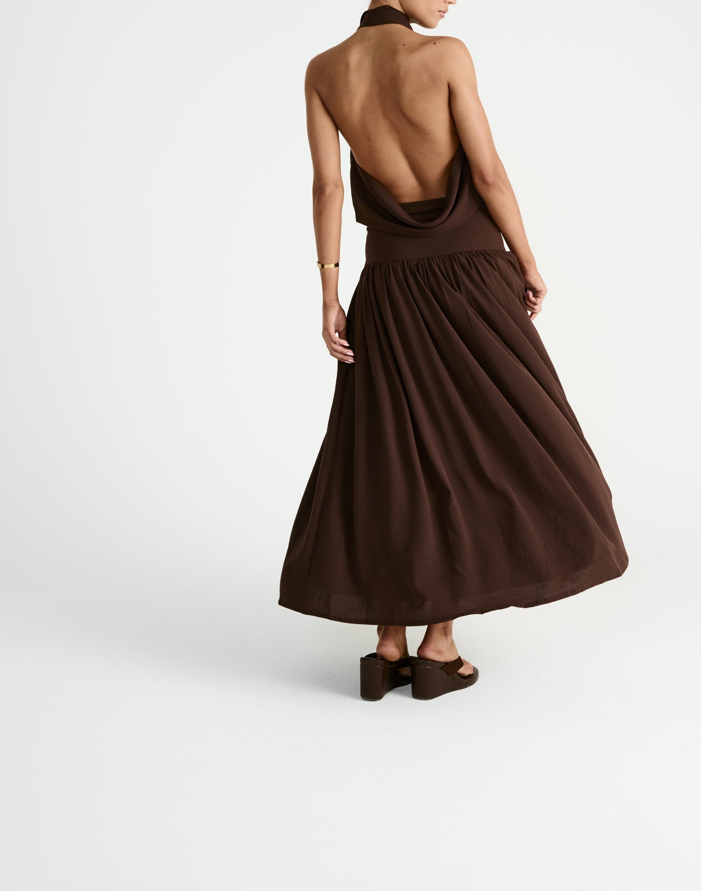 Flynn Maxi Skirt (Chocolate)