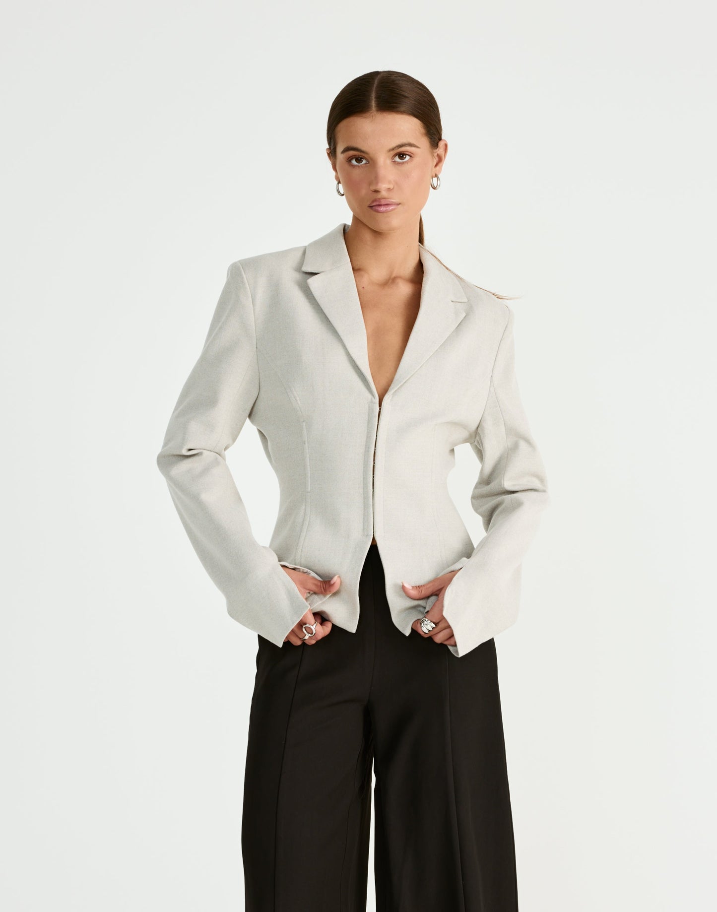Illusion Blazer (Oat)