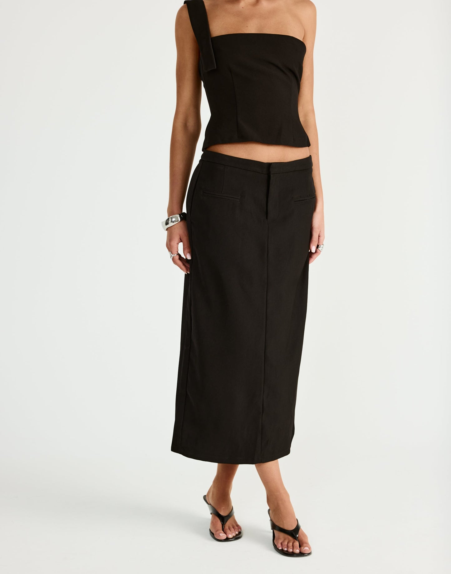 Tillie Midi Skirt (Black)
