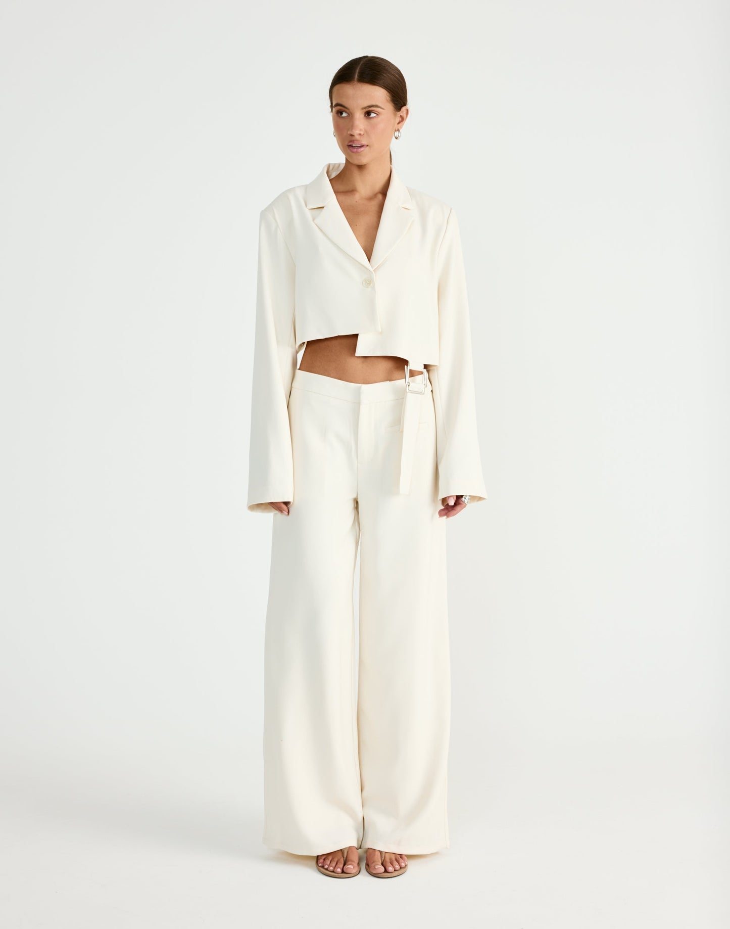 Reed Cropped Blazer (Oat)