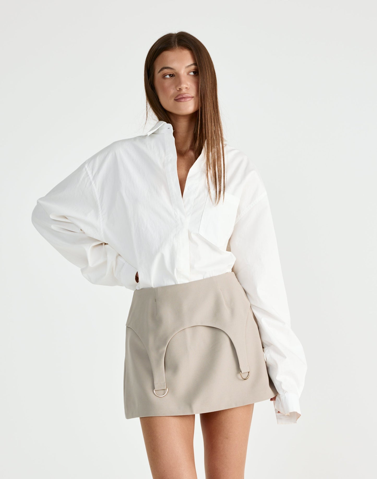 Nebula Mini Skirt (Pebble)