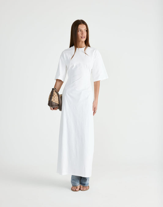 Echoes Maxi Dress (White)