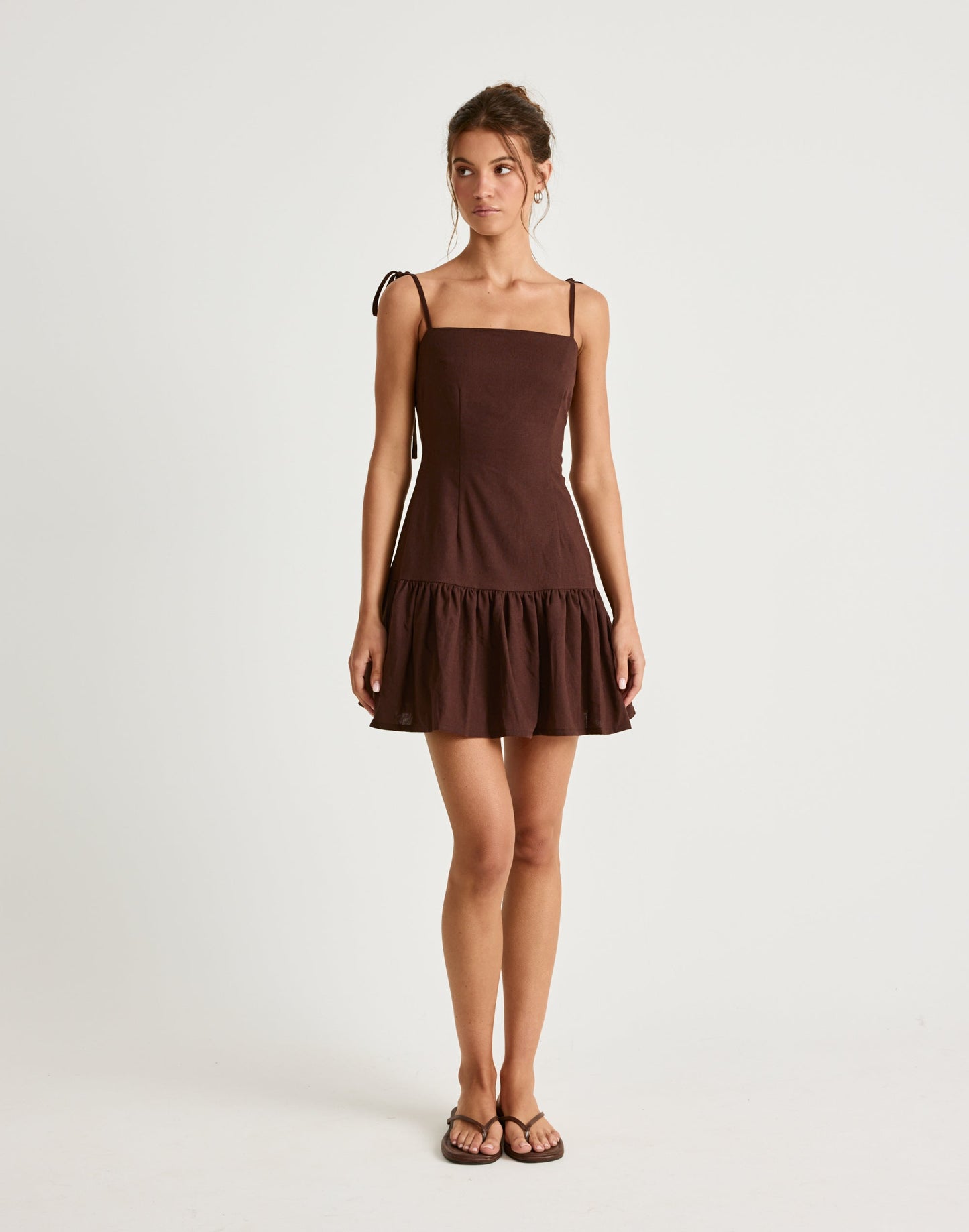 Hazel Mini Dress (Chocolate)