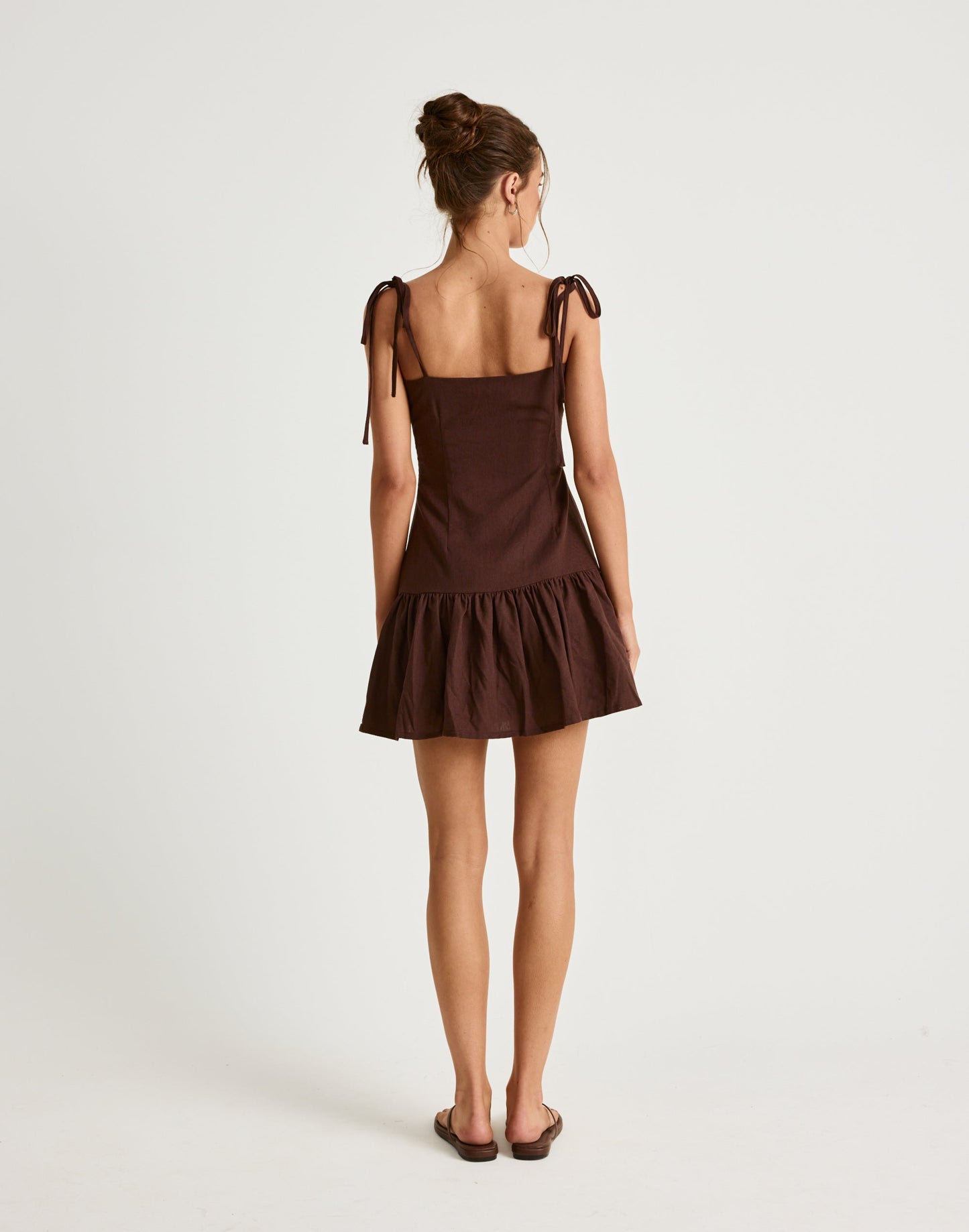 Hazel Mini Dress (Chocolate)