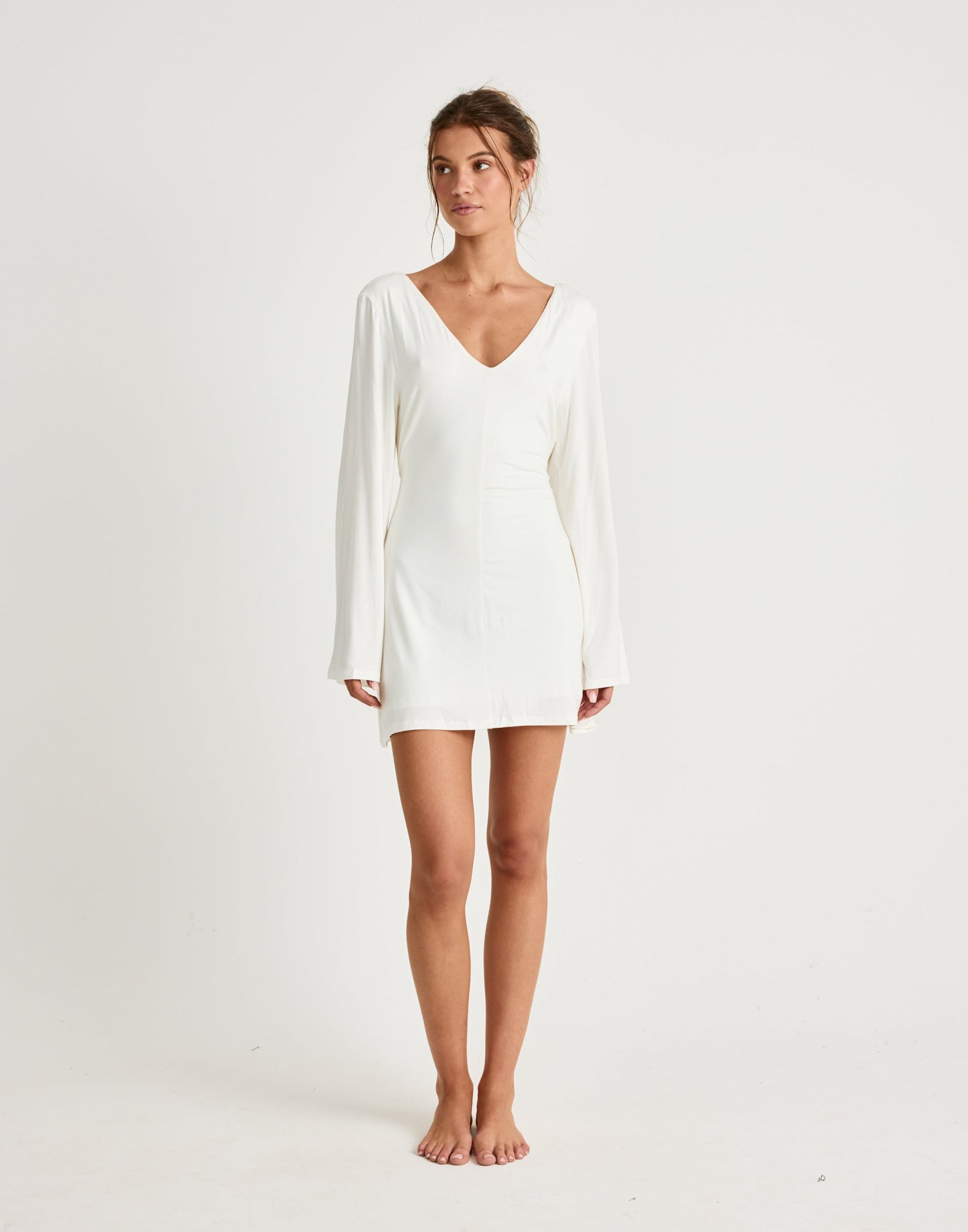 Harlow Mini Dress (Off White)
