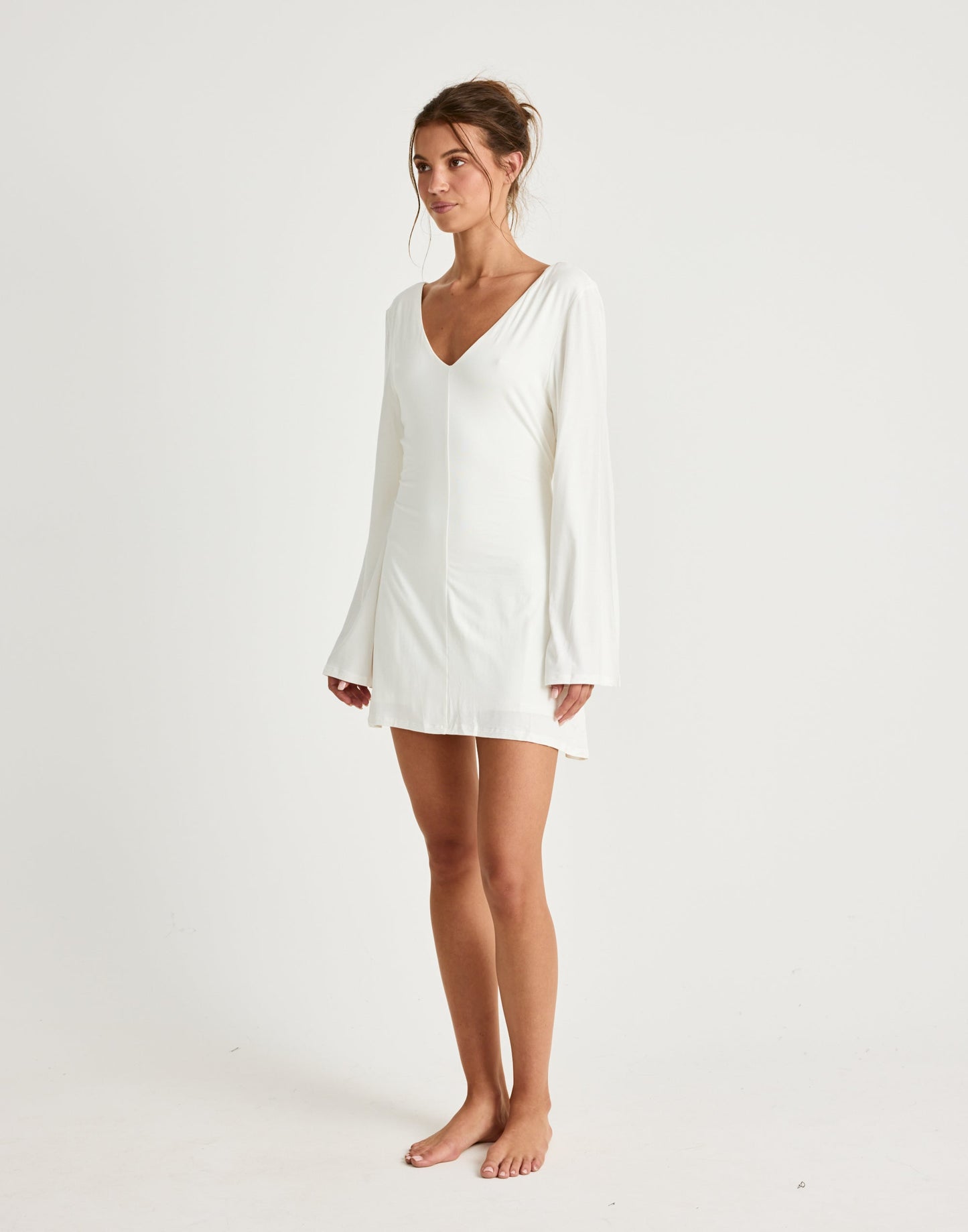 Harlow Mini Dress (Off White)