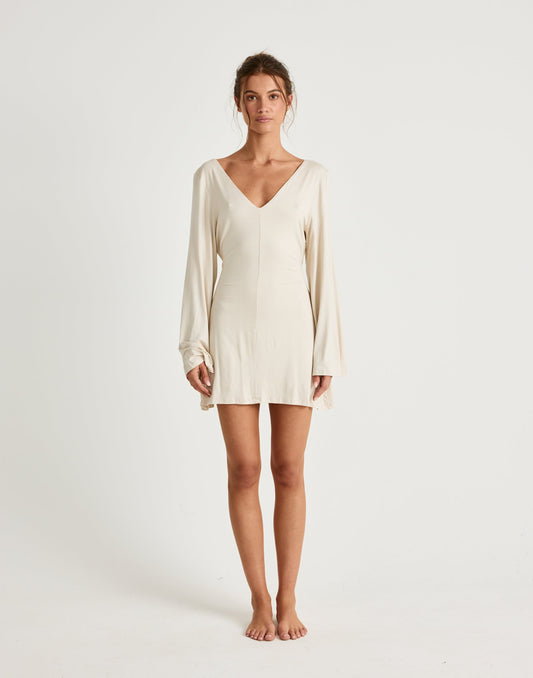 Harlow Mini Dress (Iced Coffee)