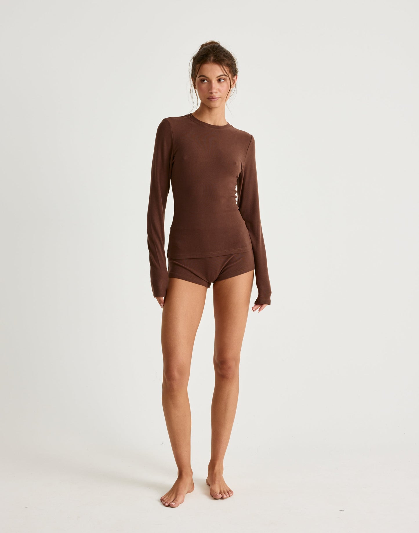Cali Long Sleeve Top (Chocolate)