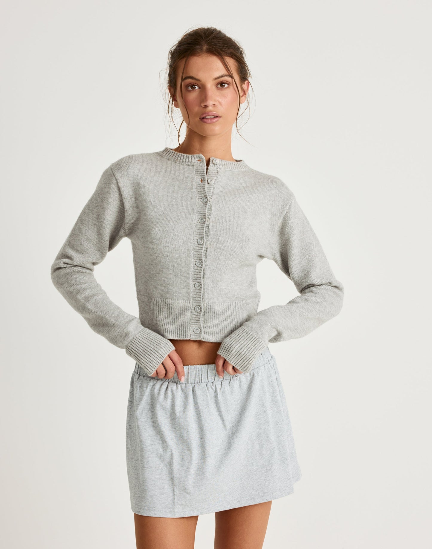 Adelaide Mini Skirt (Grey Marle)