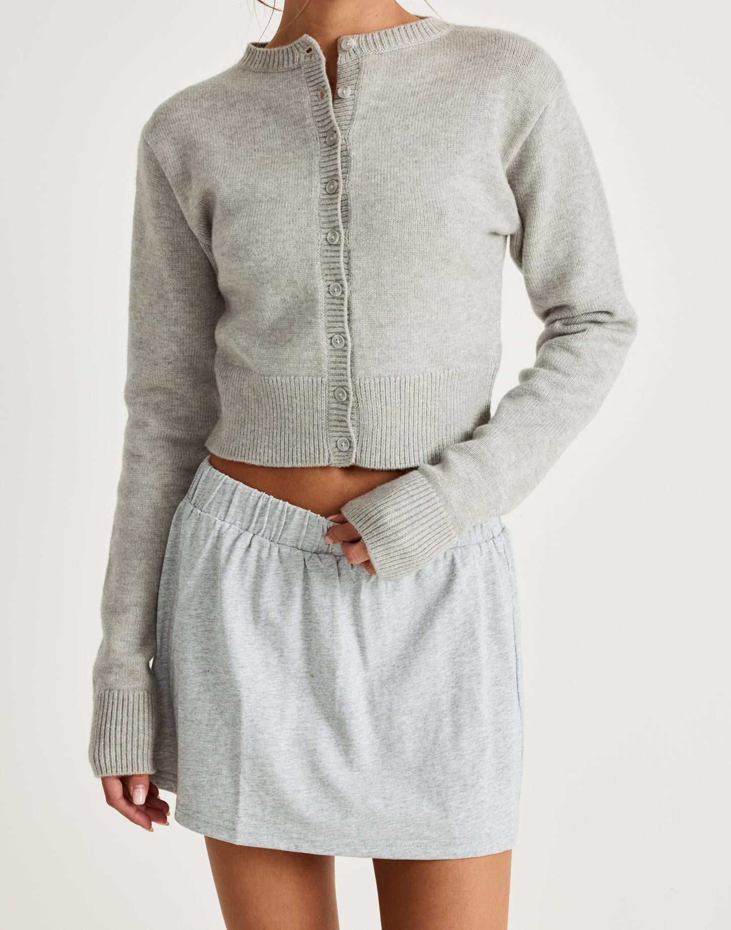 Adelaide Mini Skirt (Grey Marle)