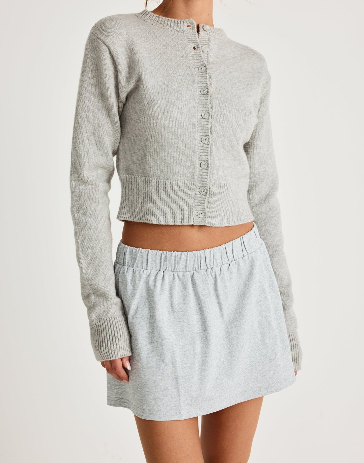 Adelaide Mini Skirt (Grey Marle)