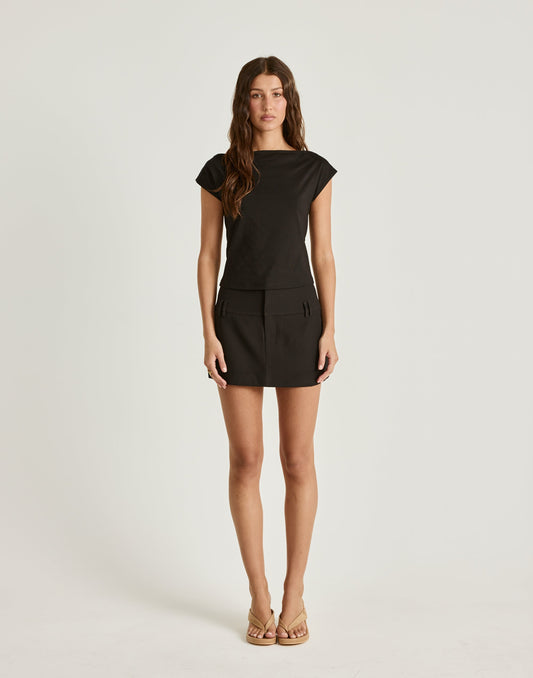 Dillon Mini Skirt (Black)