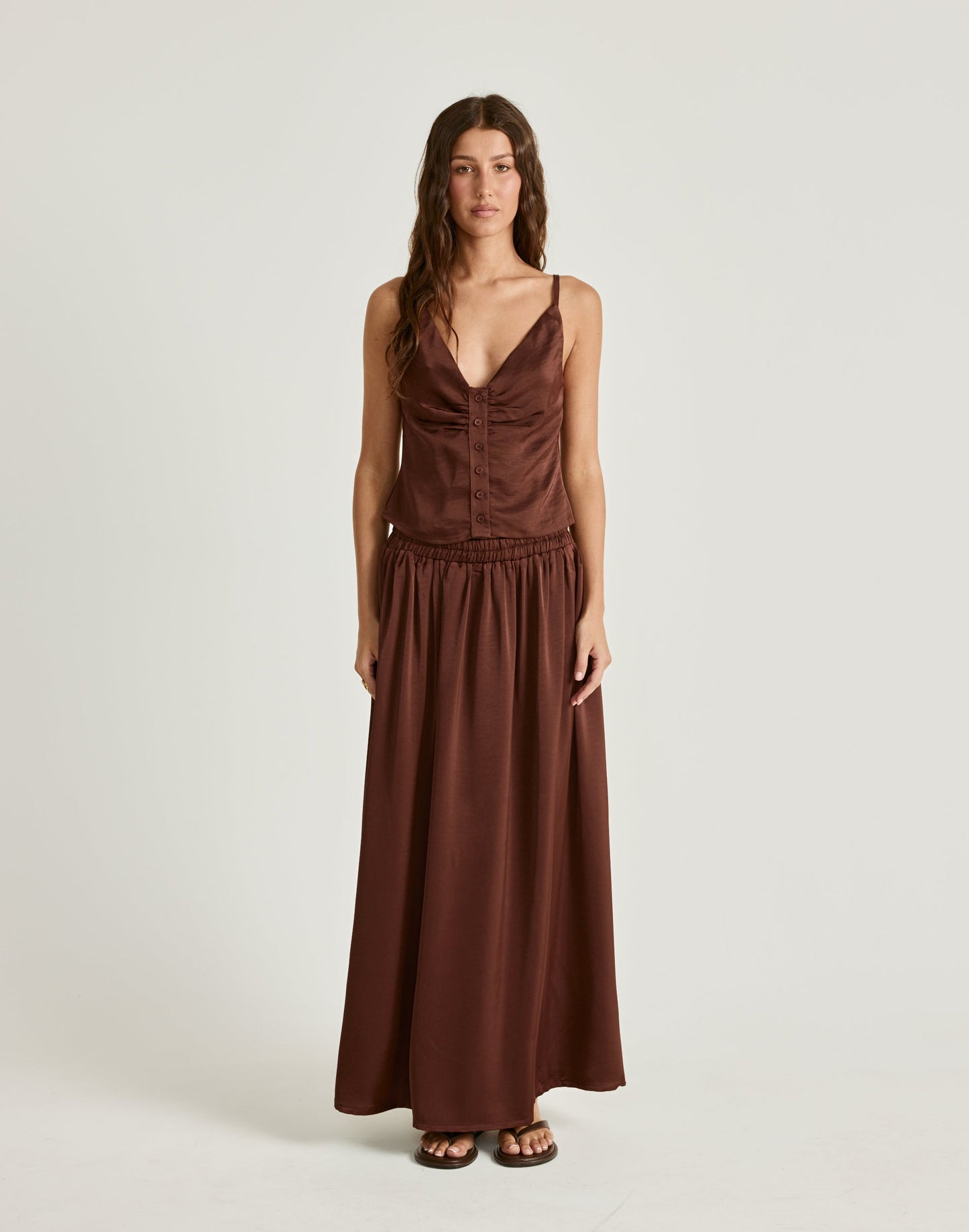 Enzo Maxi Skirt (Chocolate)