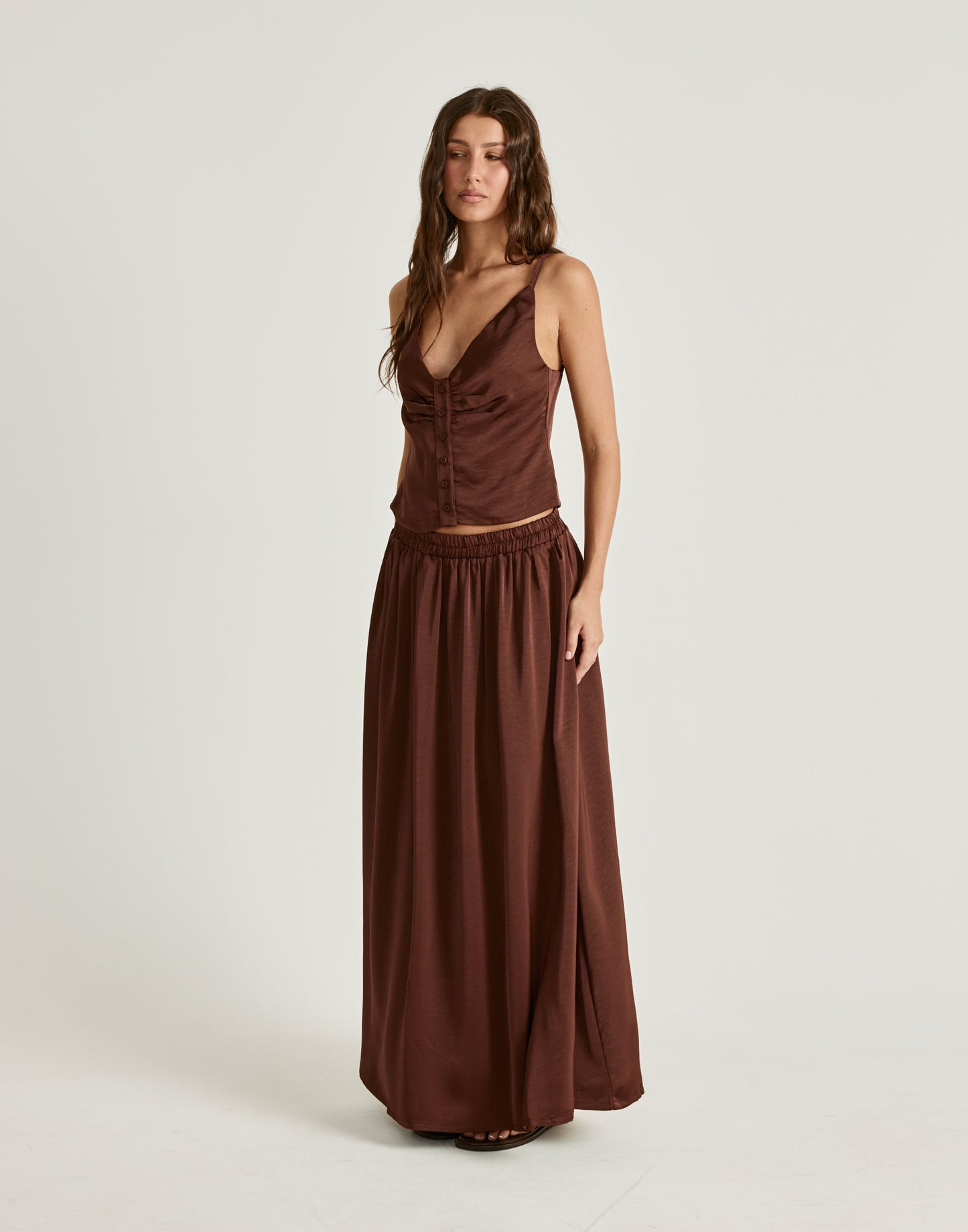 Enzo Maxi Skirt (Chocolate)