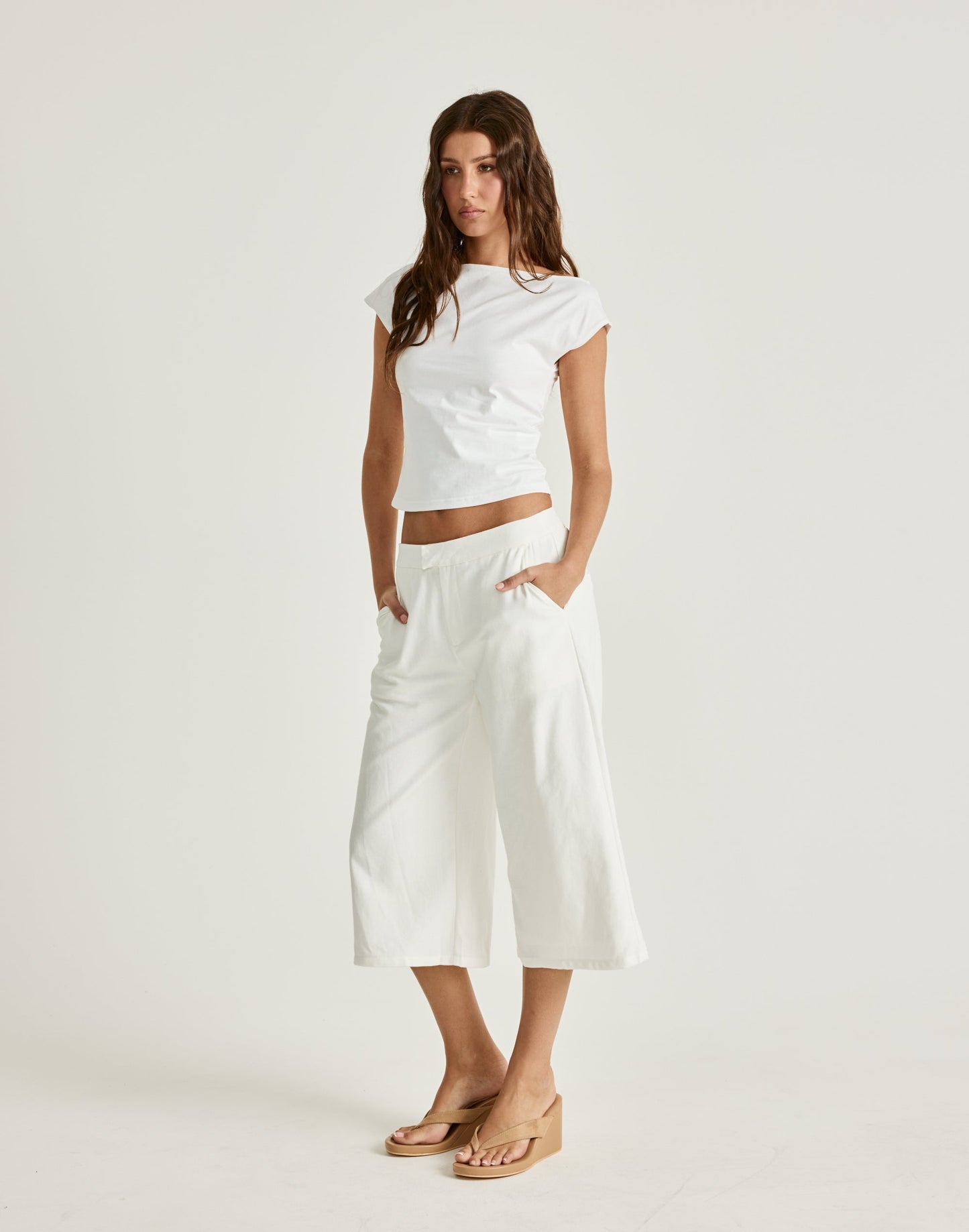 Katia Midi Pants (White)