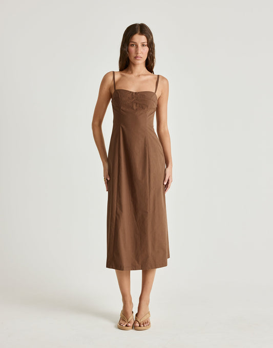 Duran Midi Dress (Chocolate)