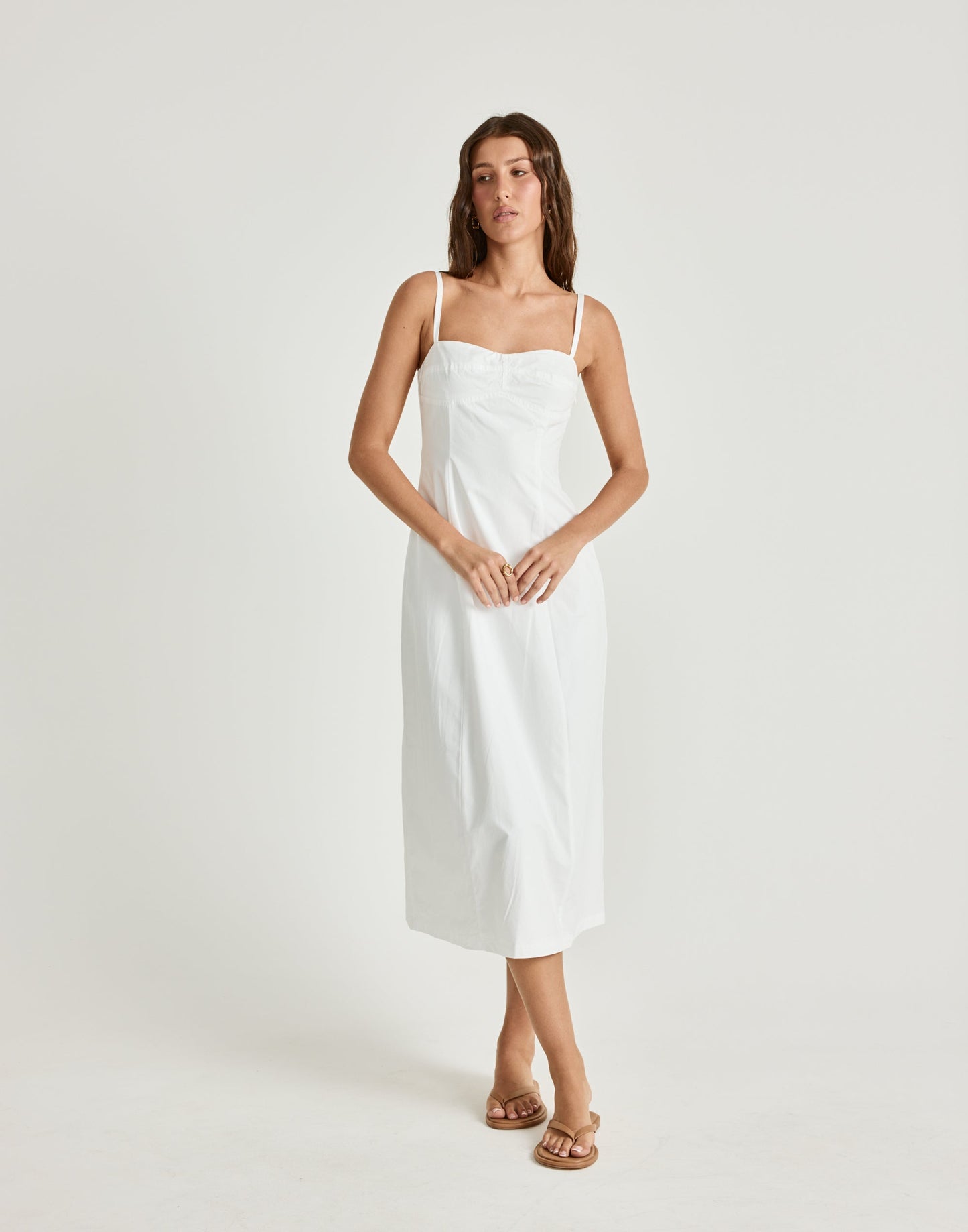 Duran Midi Dress (White)