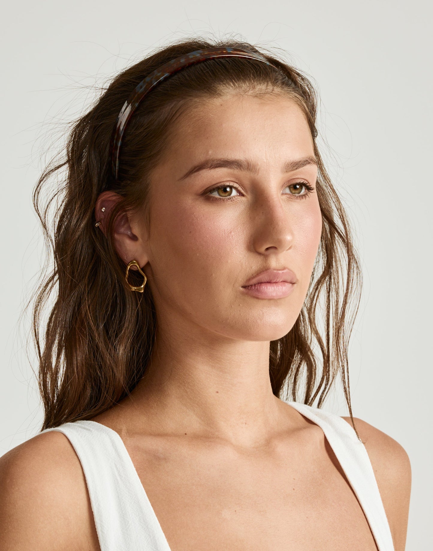 Zoey Headband (Blue/Tort Speckle)