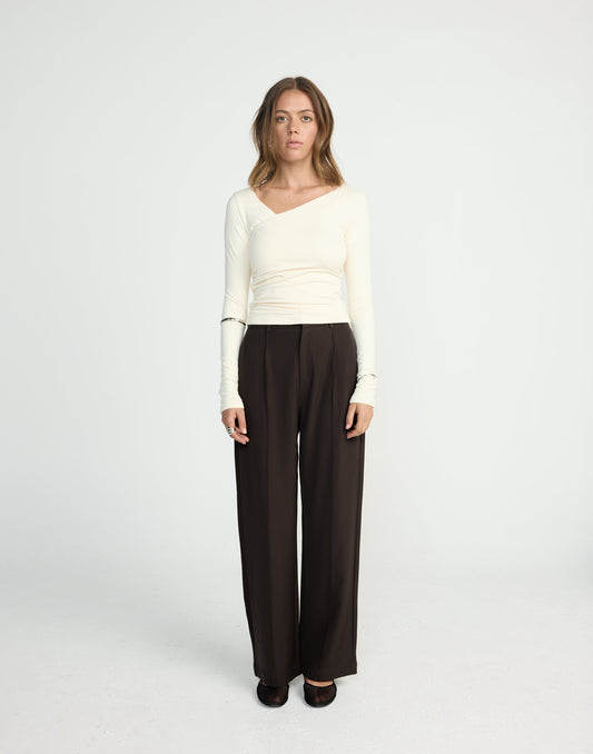 Vandelia Pants - Petite (Chocolate)