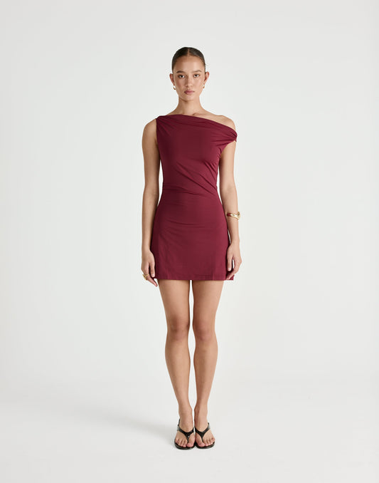 Keegan Mini Dress (Plum)