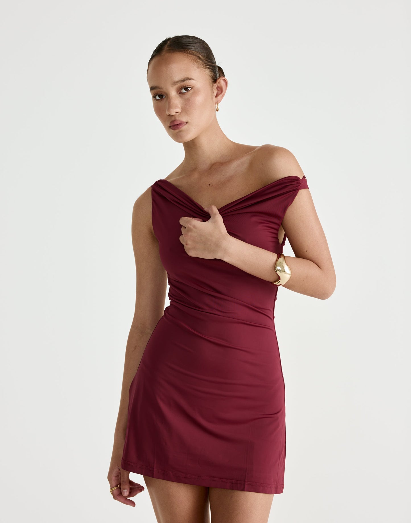 Keegan Mini Dress (Plum)