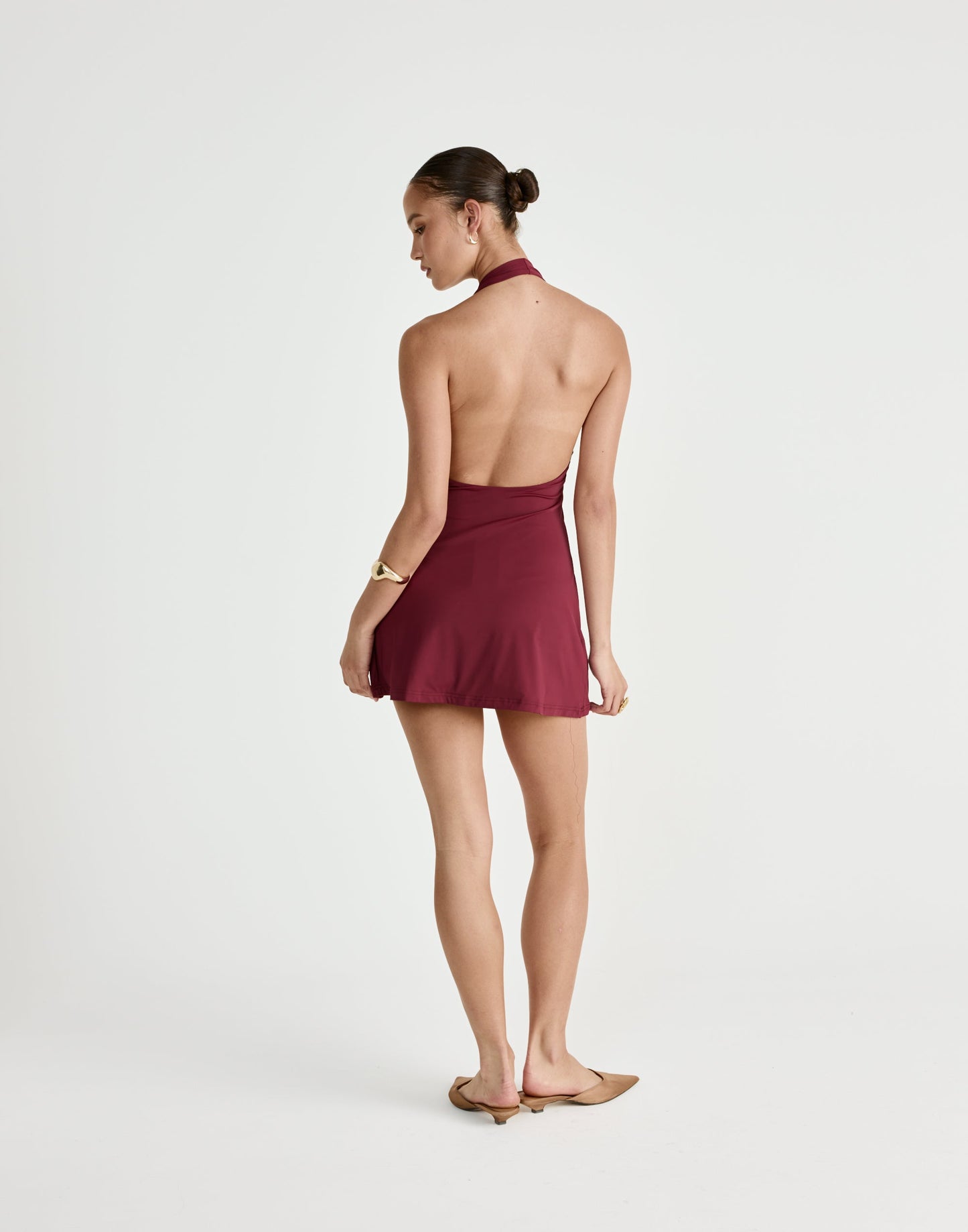 Agnete Mini Dress (Plum)