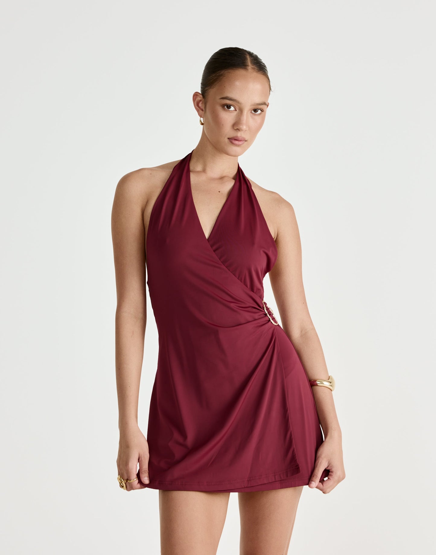 Agnete Mini Dress (Plum)