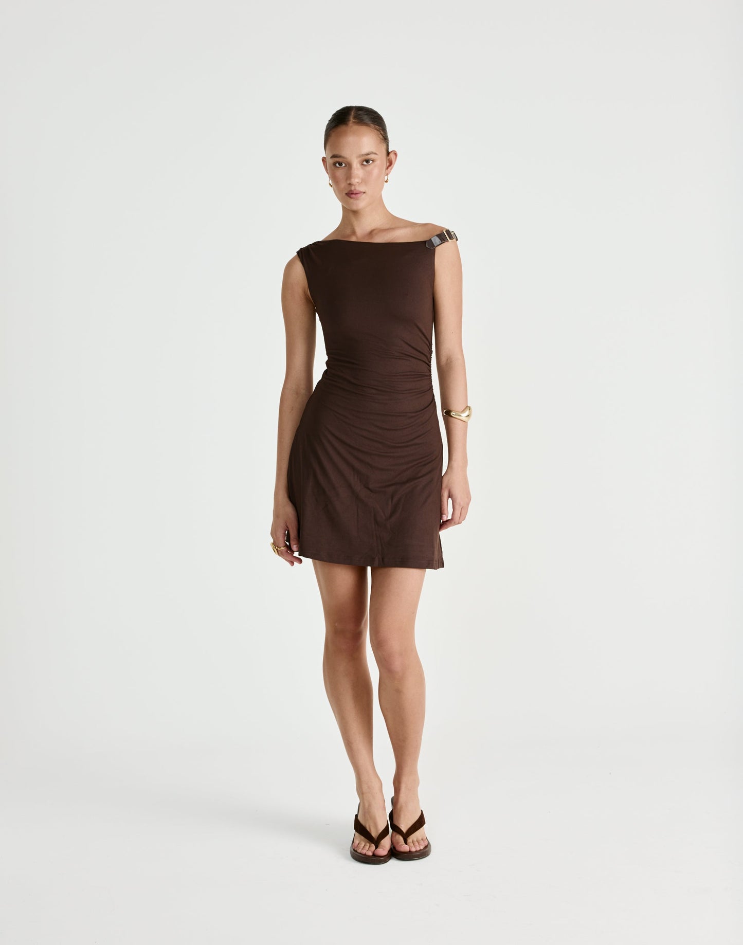Lundy Mini Dress (Chocolate)