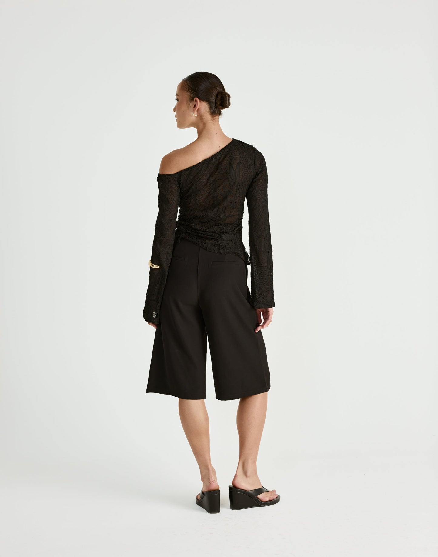 Abril Long Sleeve Top (Black)