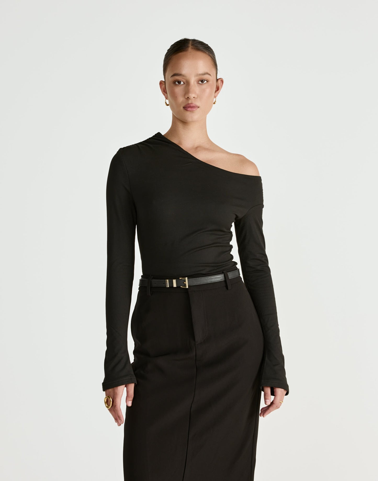 Ozias Long Sleeve Top (Black)