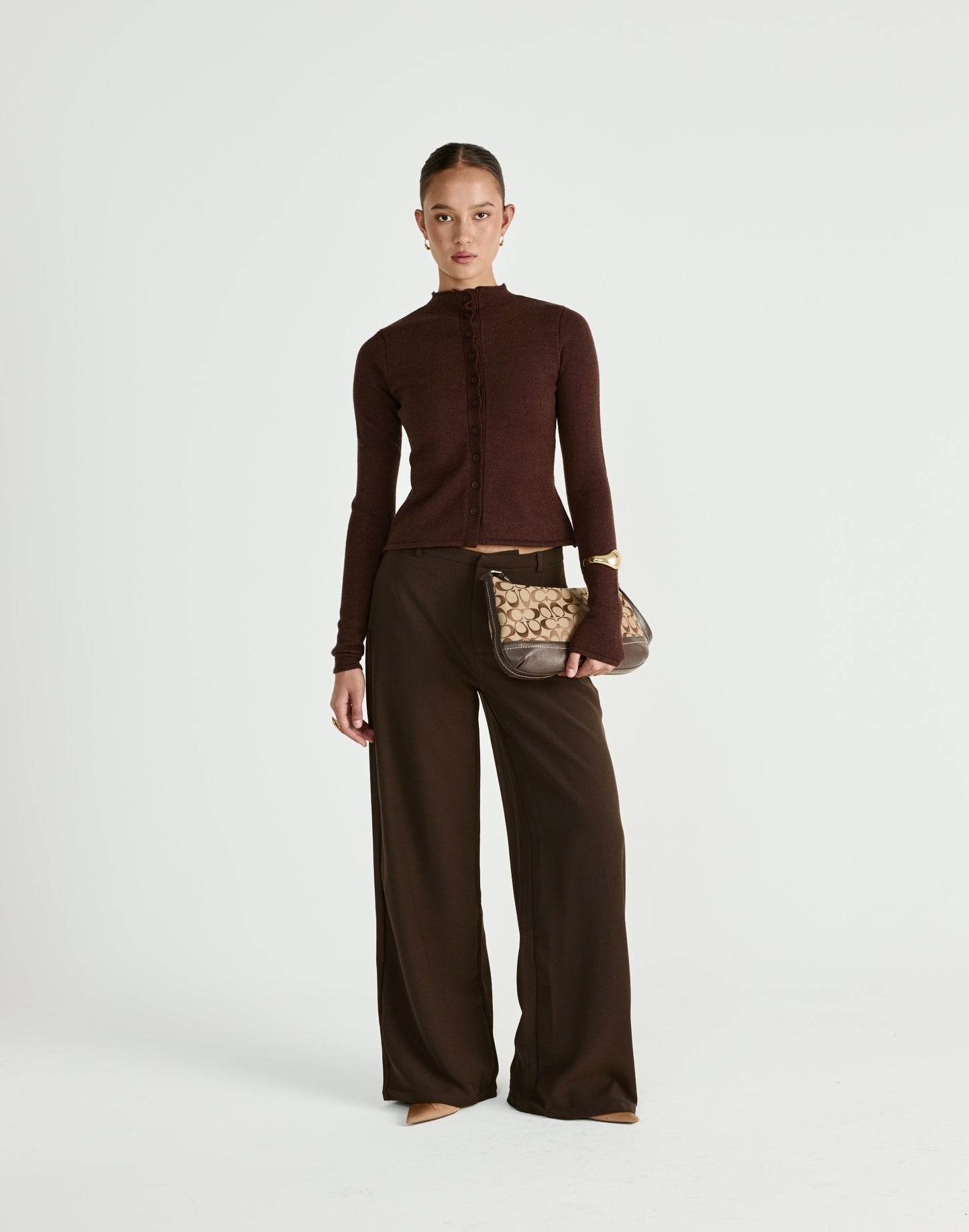 Coen Long Sleeve Top (Chocolate)
