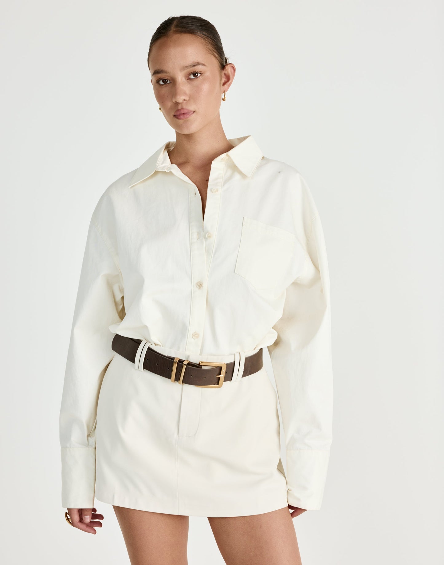 Lettie Mini Skirt (Oat)