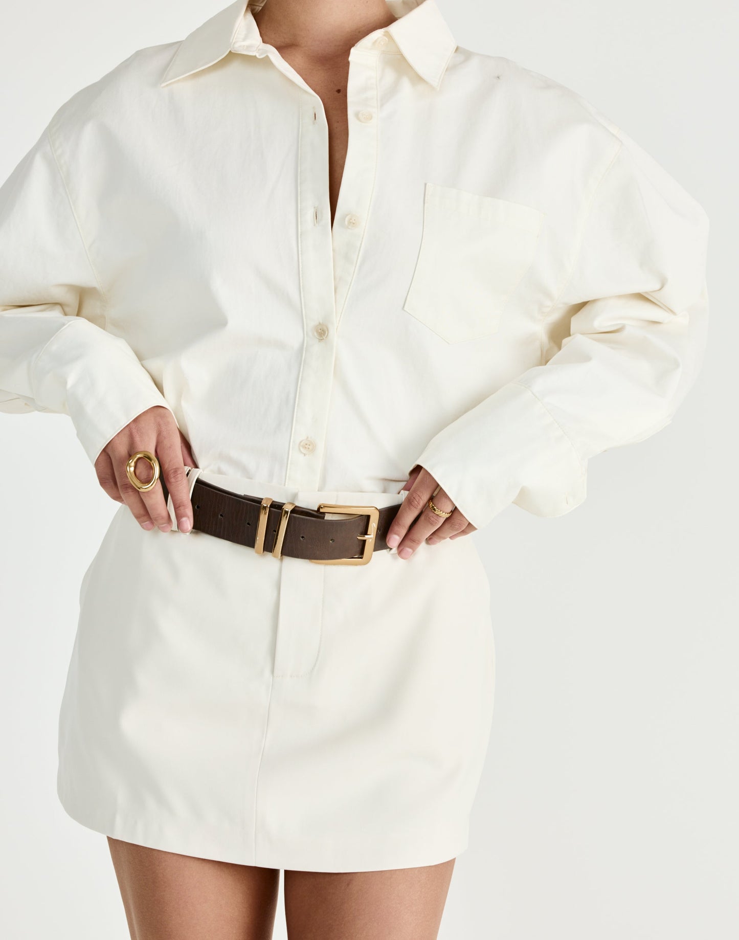 Lettie Mini Skirt (Oat)