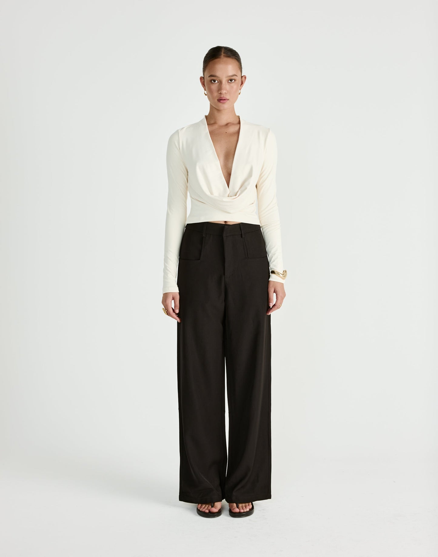 Dimitri Long Sleeve Top (Oat)