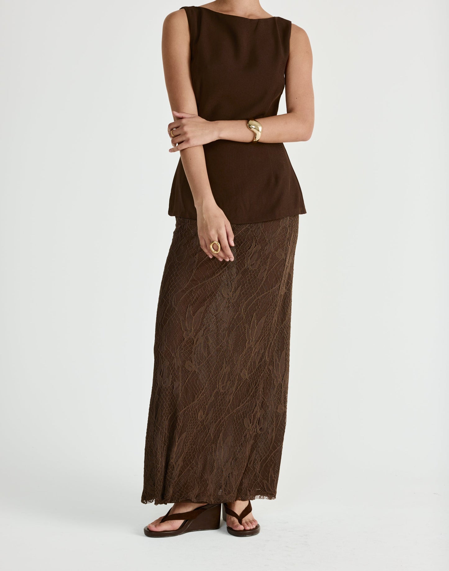 Sita Maxi Skirt (Chocolate)
