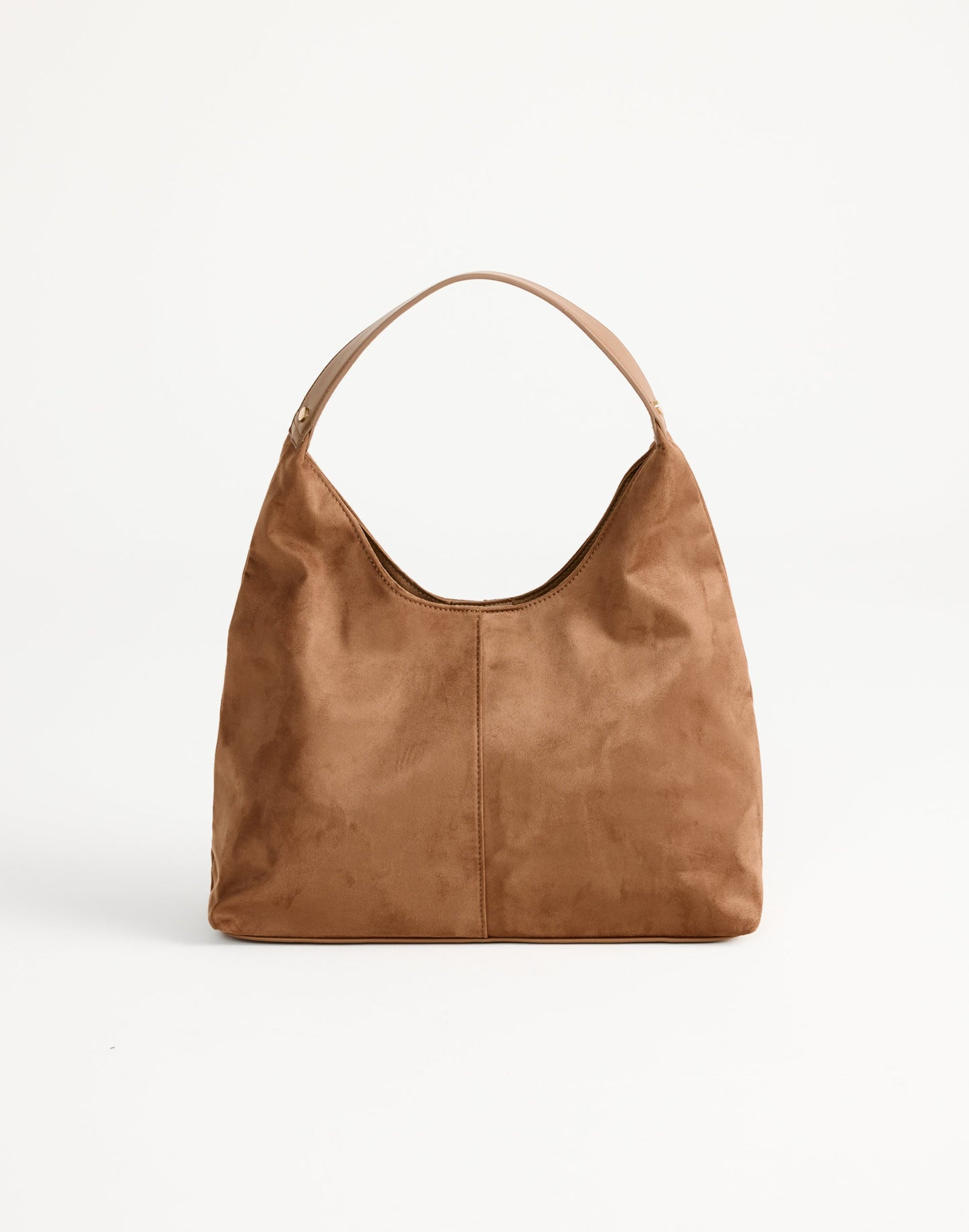 Tammy Shoulder Bag (Dark Tan Suede) - By Billini