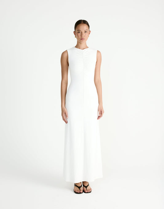 Cosmia Maxi Dress (Off White)