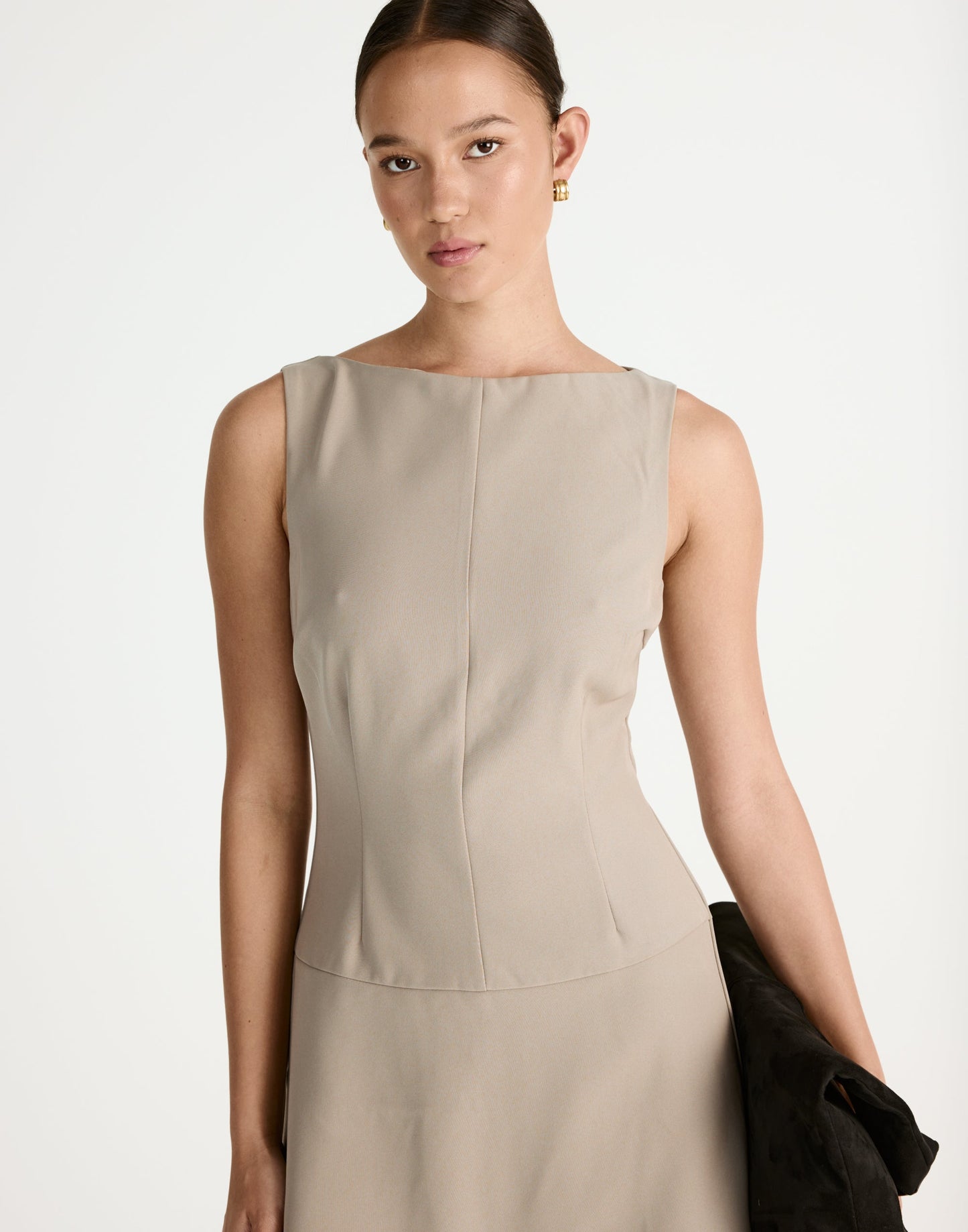 Flux Mini Dress (Pebble)