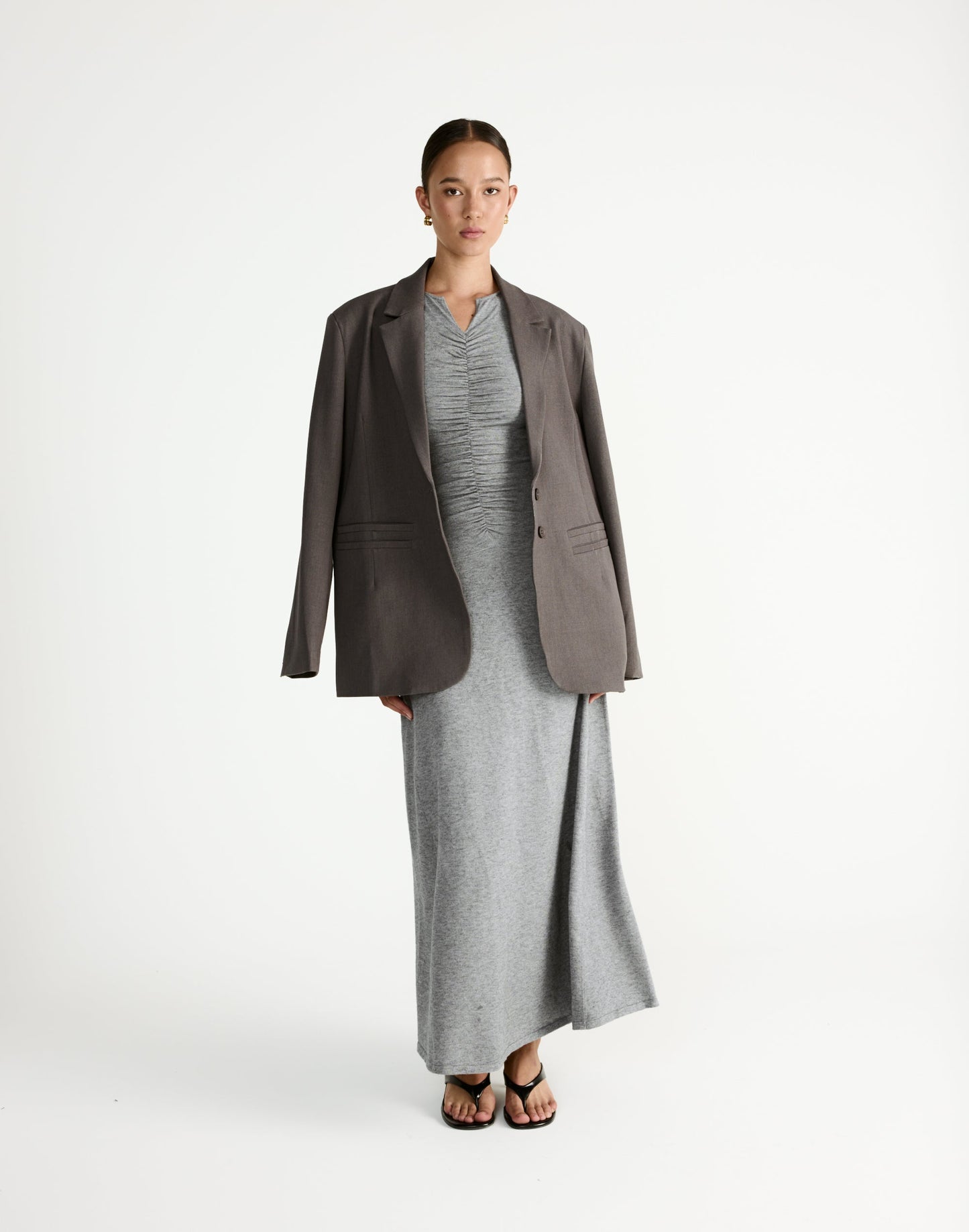 Laney Maxi Dress (Grey Marle)