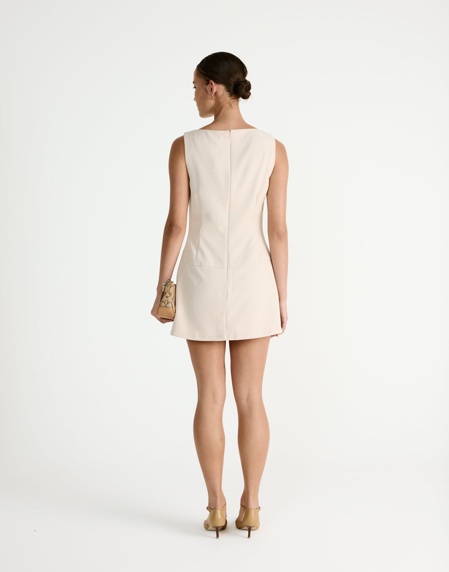 Flux Mini Dress (Latte)