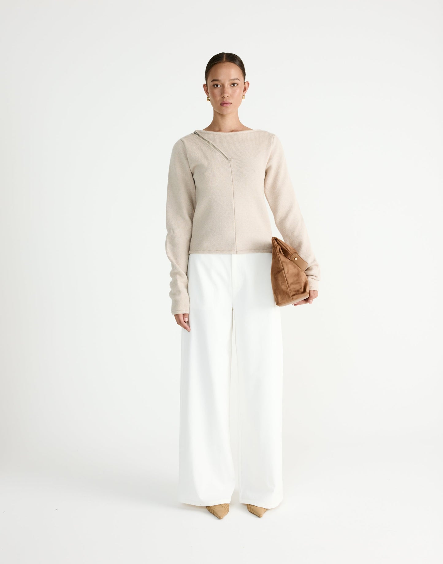 Wynter Long Sleeve Top (Latte)