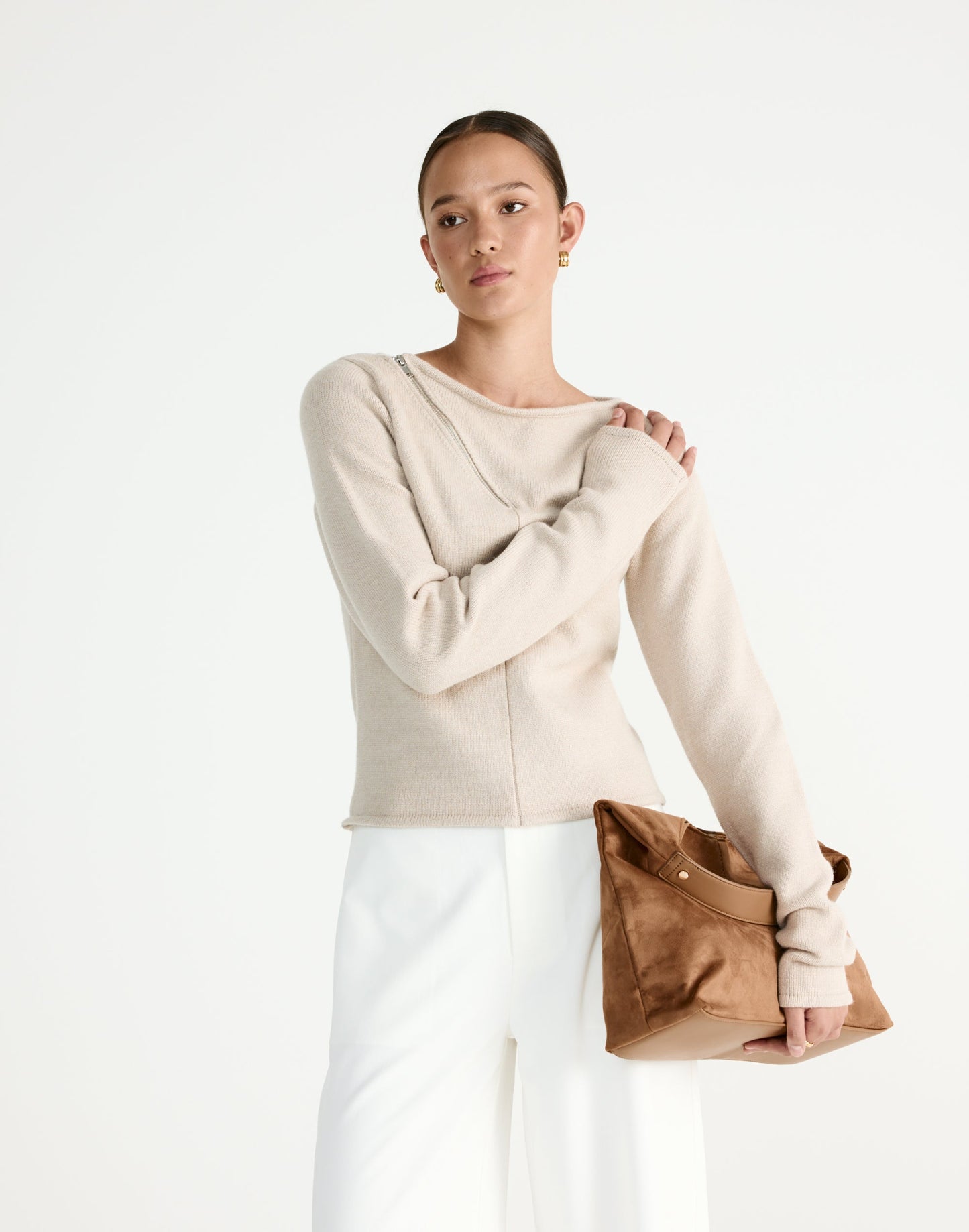 Wynter Long Sleeve Top (Latte)