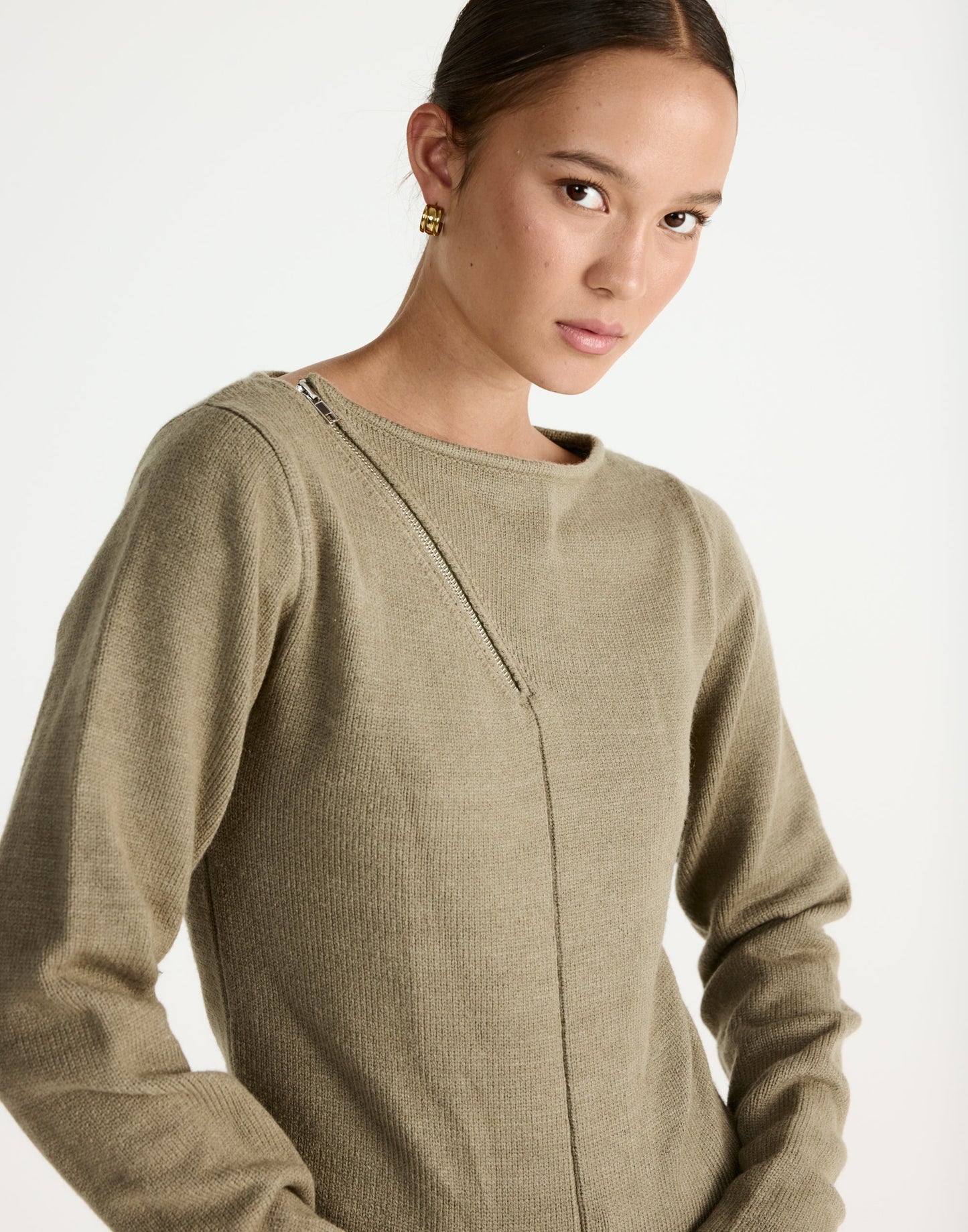 Wynter Long Sleeve Top (Dusty Olive)