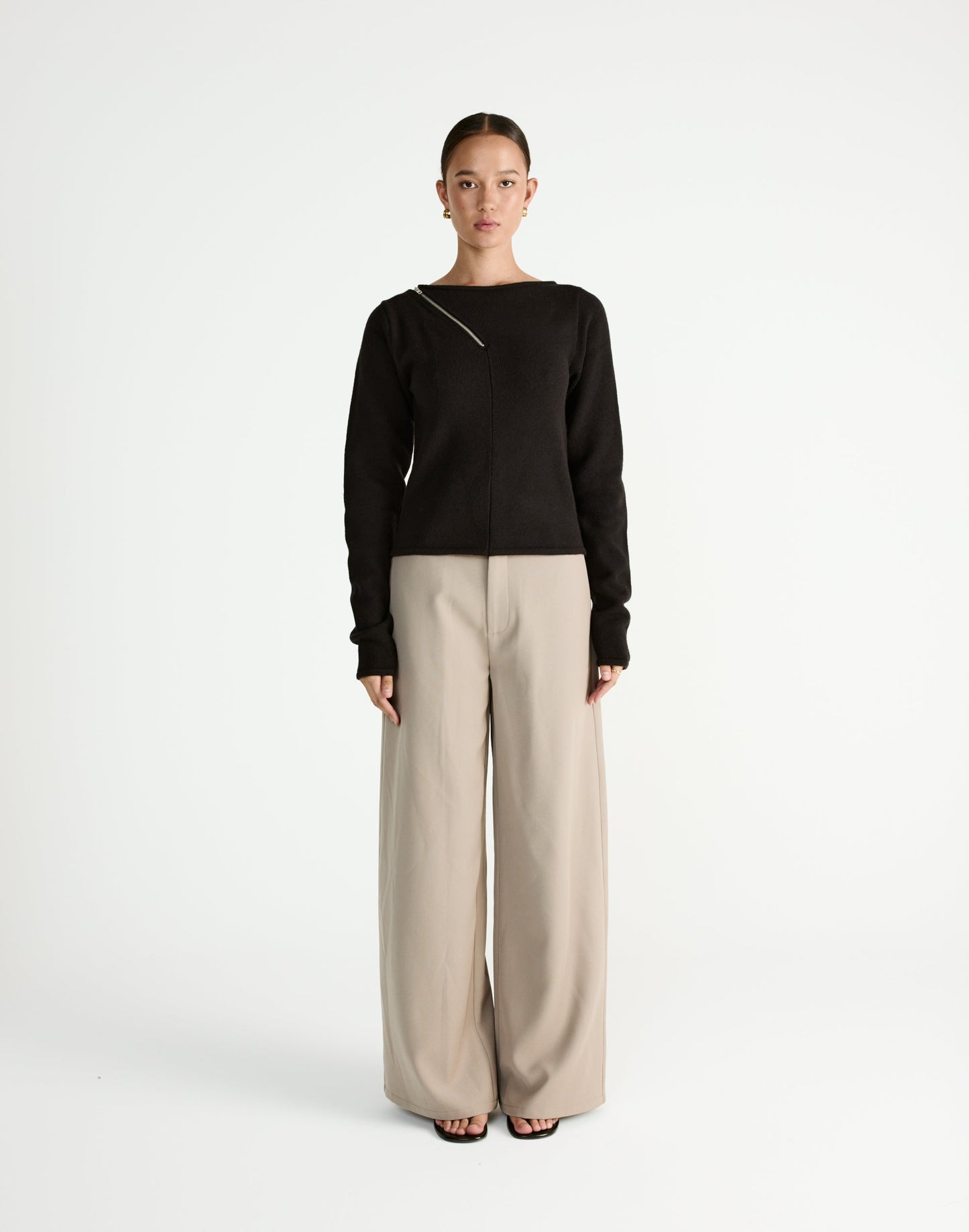 Wynter Long Sleeve Top (Black)