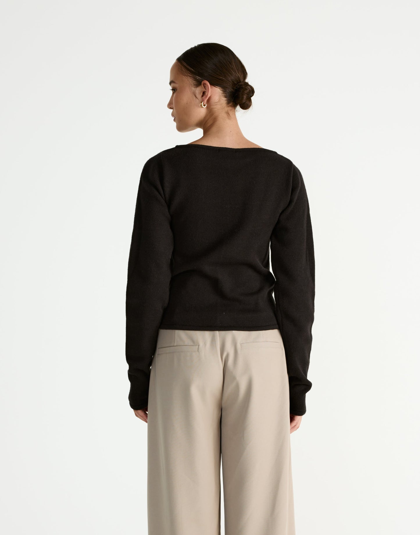 Wynter Long Sleeve Top (Black)