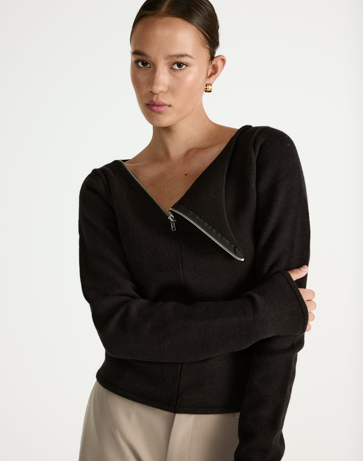 Wynter Long Sleeve Top (Black)