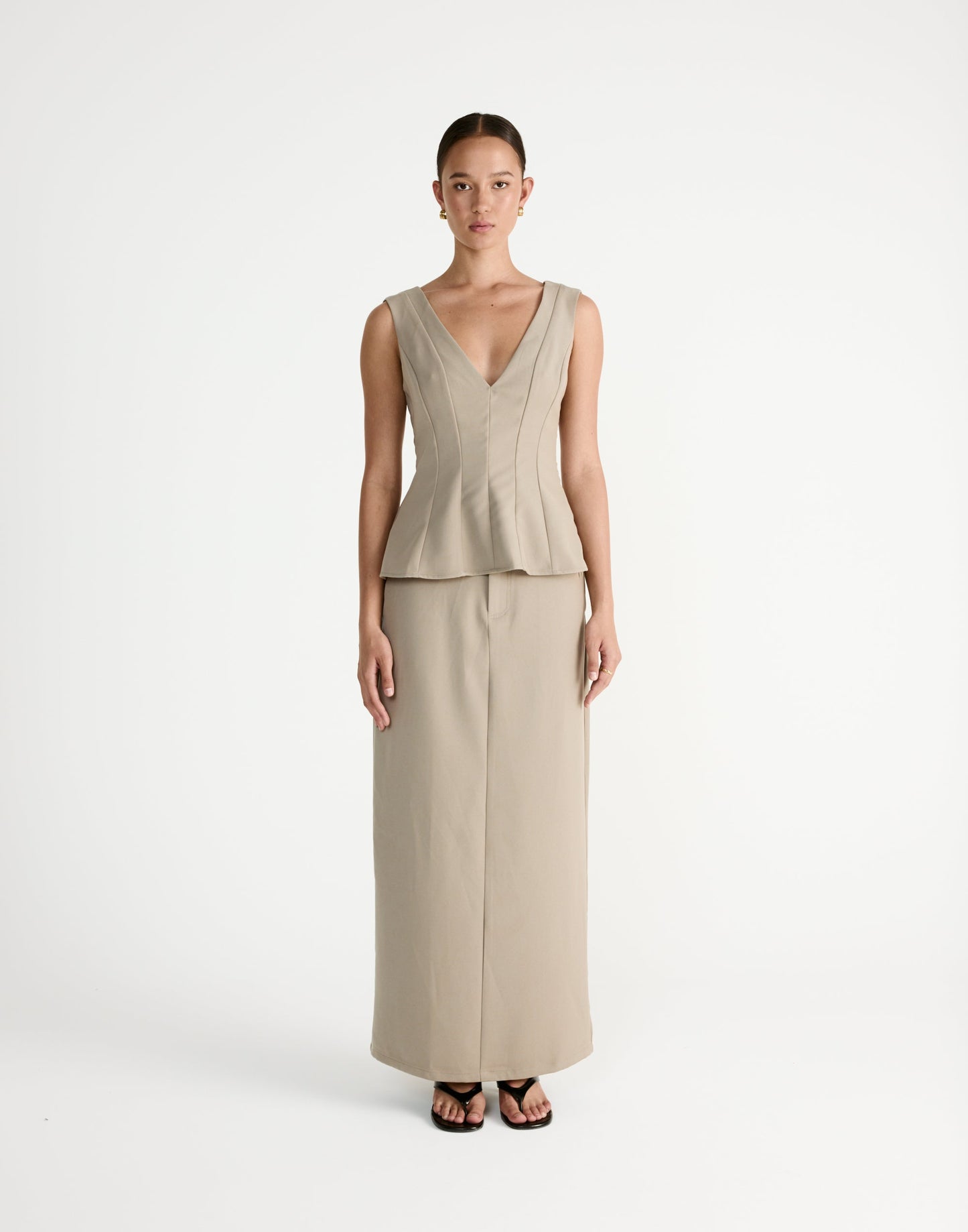 Giana Maxi Skirt (Dusty Sage)